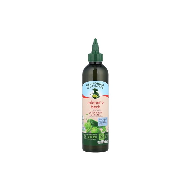 CALIFORNIA OLIVE RANCH Jalapeño Herb EVOO Chef's Bottle, 8.5 FZ