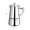Cuisinox Roma 6-cup Stainless Steel Stovetop Moka Espresso Maker