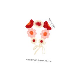 BESPORTBLE Women Crochet Headband with Artificial Flower Stylish Hair Accessory for Versatile Knit Bandana for Makeup and Fashion Looks Unique Floral Design for Any Occasion