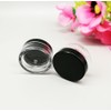 50pcs empty 10g black round small plastic cosmetic jar pot