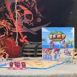 BOMB ISLAND Board Game, Simple and Fun, Treasure Hunt, Battle Royale, Adventure & Strategy, Piracy with Family & Friends, Gift Idea, from 7 Years