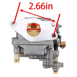 Carbhub HUAYI Boat Carburetor Engine Replaces 66M-14301-12-00 66M-14301-10 66M-14301-11 for Yamaha 4-Stroke 15hp F15 Outboard Motor, Electric Start