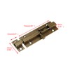 Quluxe 3 Inch Solid Cast Brass Barrel Bolt, Antique Brass