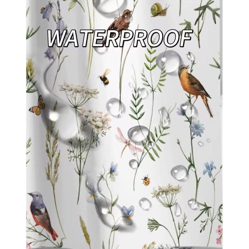 mefound Shower Curtain Waterproof & Mould Resistant Premium Hotel Quality