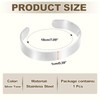 MECCANIXITY Stainless Steel Cuff Bracelet, 10mm Flat Thin Adjustable Open