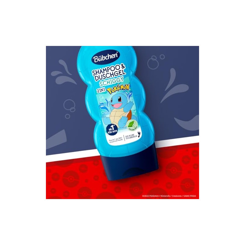 B√ºbchen Shampoo & Duschgel f√ºr Kinder, Pok√©mon Schiggy Edition, 230