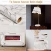 Mexgogo Papel Tapiz Para Pared Autoadhesivo Marmol 3d Blanco Cocina