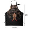 Maynofu Black Girl Waterproof Chef Apron for Women with Pockets