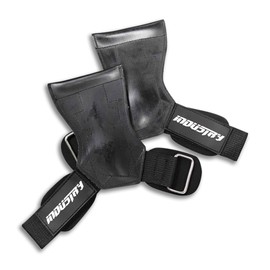 Industry Pro Grips - Textured Lifting Straps - Neoprene Padded Wrist Support - Durable Velcro Closure - Enhanced Grip for Weightlifting & Strength Training (Black, S/M)