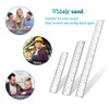 YUENTOEN 5 Pieces Clear Plastic Ruler 6/8/12in(15/20/30cm) Straight Ruler with