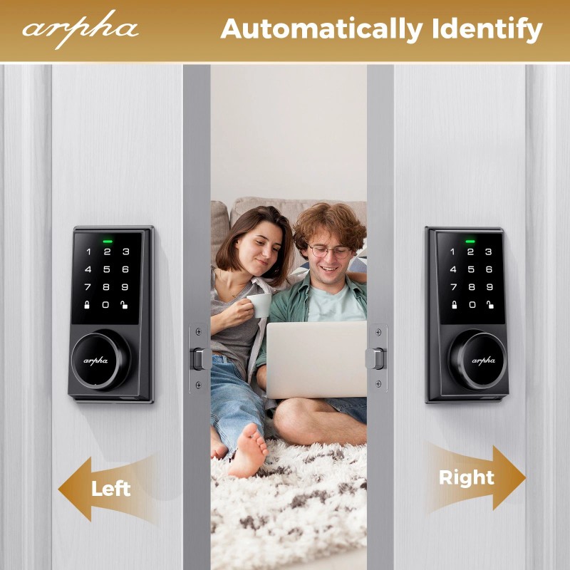 ARPHA Keyless Entry Door Lock 50 Codes AutoLock Keypad Deadbolt