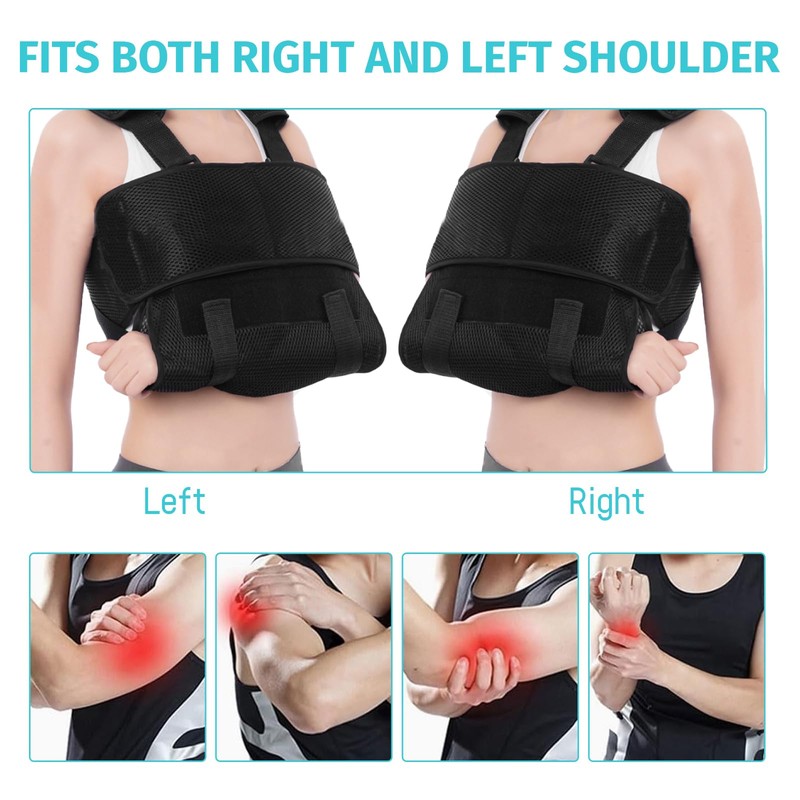 Arm Sling Right Arm Sling Left Arm Adjustable with Breathable