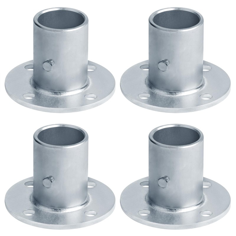 Fanmao 4 Pcs 1-3/8" Chain Link Fence Post Floor Flanges,