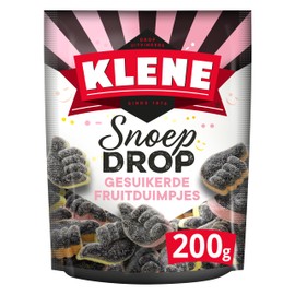 Klene Snoepdrop Fruitduimpjes I Sweet Sugar Coated Fruity Licorice I 200g 7.05 ounce
