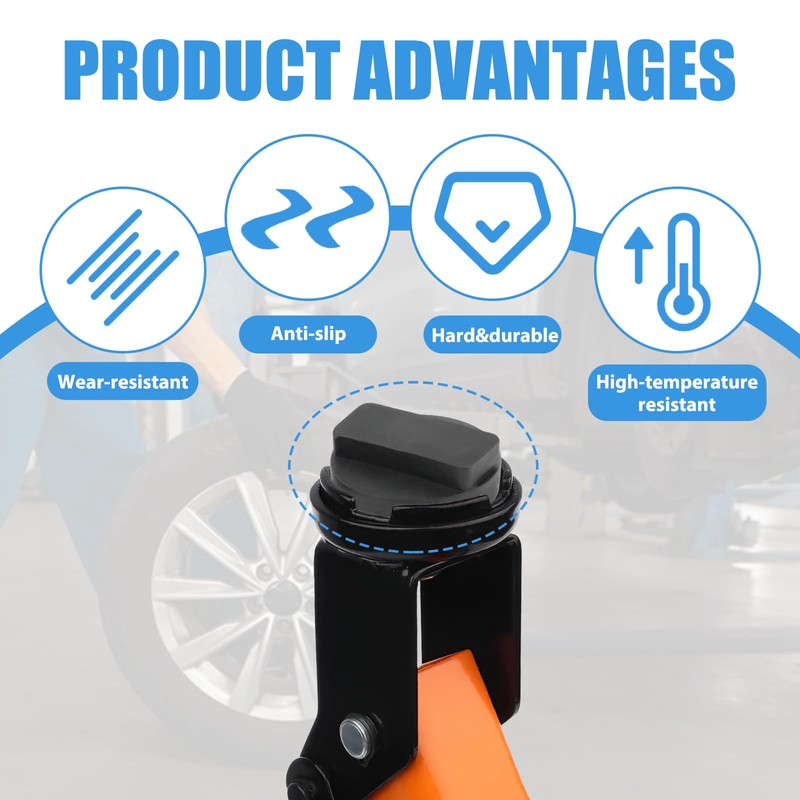 2 PCS Heavy Duty Jack Pad, Rubber Support Block, Car