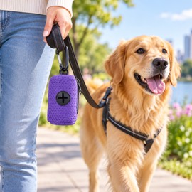 Dog Poop Bag Dispenser for Walking – Compact Leash Clip Holder with Easy-Pull Opening for Daily Cleanup
