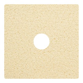 Enkosi Loofah Shower Mat with Drain Hole – Cushioned Anti-Slip Square Bath Mat for Showers, and Bathroom Floors – Textured PVC, Non Slip Safety Pad for Walk-In Stalls and Wet Areas (27x27 Light Beige)