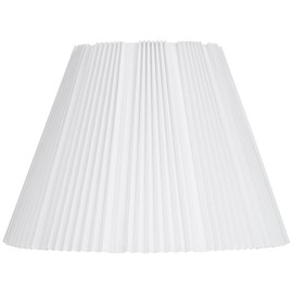 Hardback Knife Pleated Empire Lamp Shade Brussels White Large 9" Top x 17" Bottom x 12.25" Slant x 11.75" High Spider with Replacement Harp and Finial Fitting - Springcrest