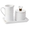 Mud Pie 47800002 Farmhouse Inspired Vintage Doorknob Cream and Sugar Set