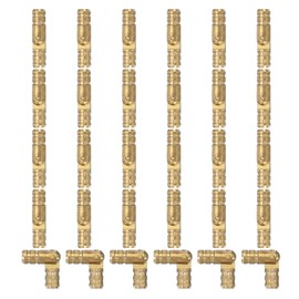 PATIKIL Hidden Brass Barrel Hinges 0.7"x0.16", 30 Pcs Invisible Hinges Folding Support Concealed Cylinder Hinge for DIY Jewelry Cabinet Door Wooden Box, Gold