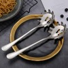 Pasta Fork Spoon Slotted Spaghetti Sever Strainer Stainless Steel Claw