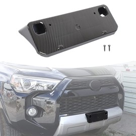 Voodonala for 4runner Front License Plate Mounting Kit Bracket Frame for 2010-2024+ Toyota 4runner Accessories Number Plate Holder Registration Plate Frame,ABS Carbon Fiber