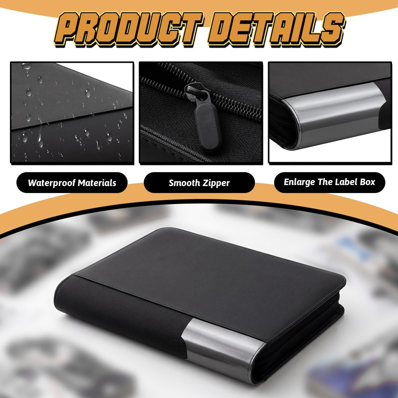 Zhehao 2 Pack Comic Book Binder, PU Leather Storage Album