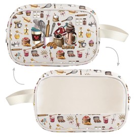 UJIMS Dog Mom Gifts Puppy Paw Travel Toiletry Cosmetic Bags Drink Dogs Coffee Clear Makeup Bag for Dog Lovers (PuppyMBag)