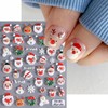 Christmas Nail Art Stickers Decals 5D Embossed Xmas Nail Decals