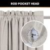 PrinceDeco Blackout Curtains 54 inch Length Rod Pocket Blackout Curtains