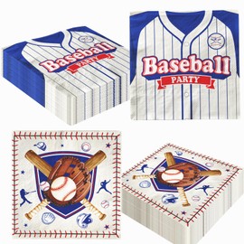 Baseball Birthday Napkins Decorations-Baseball Party Decorations,40pcs Baseball Club Napkins for Sports Baseball Theme Party Rookie of The Year Supplies