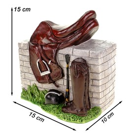 Kremers Schatzkiste XXL Money Box Horse Saddle 15 cm Poly Colourful Piggy Bank Horse Riding