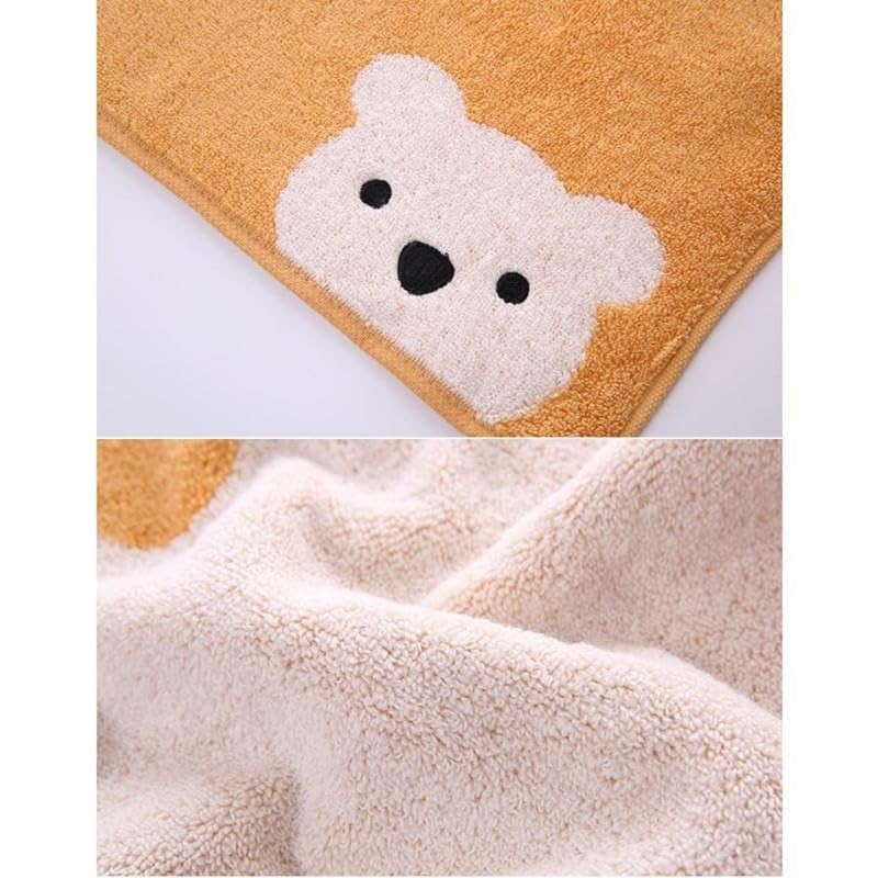 Children's Towel with Loop, Bear, Hand Towel, Kindergarten, Nursery School,