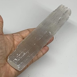 224g, 8" x 1.6" x 0.8", Natural Rough Solid Selenite Crystal Blade Sticks, Wands, Selenite Logs Gemstones, Crystal, Home Decor, B12264