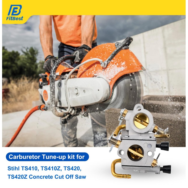 FitBest Carburetor with Air Filter for Stihl TS410 TS420 Concrete