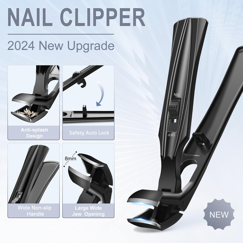 Nail Clippers for Men Thick Nails - Angled Head Toenail