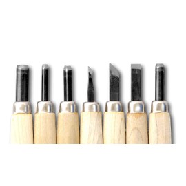 Kakuri Rigoro Chisel Set, All Steel, Plastic Case, 7 Piece Set