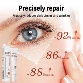 Retinol Eye Cream, Retinol Serum Eye Cream for Dark Circles and Puffy Eyes, Under Eye Cream with Retinol & AHA 30% & BHA 2% & Hyaluronic Acid for Fine Lines & Wrinkles Saggy Skin Puffy Eyes