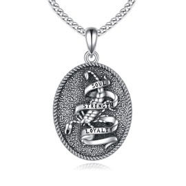 YAFEINI Scorpion/Owl Necklace for Men Pendant 925 Sterling Silver Classic Chain Necklace Jewellery Gift for Women Friend, Sterling Silver, No Gemstone