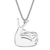 SHIGIE Stainless Steel 18K Gold Silver Plated Cartoon Snail Necklace