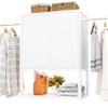 Homieasy Wall Cabinet with 2 Hanging Rods, 67'' Wide Laundry