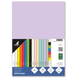 Kangaro - Coloured Paper Pastel Lilla DIN A4 120 g/m² FSC Mix - Pack of 100 - Letter Paper Craft Paper DIY