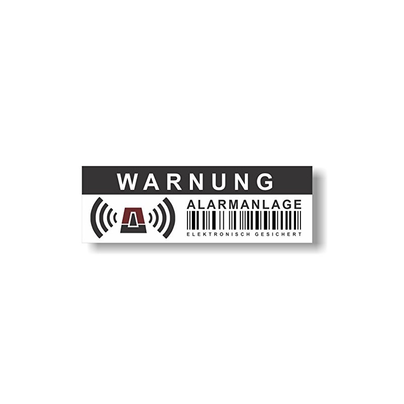 Deterrent Stickers for Burglar and Theft - Warning - Alarming