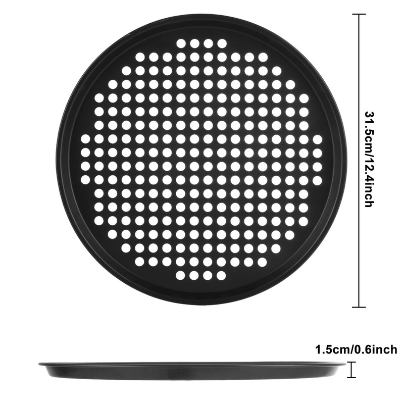 AKOLAFE 6 Pack 12 Inch Pizza Pan for Oven Round