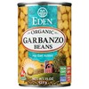 Eden Organic Garbanzo Beans, 15 oz Can, No Salt, Non-GMO,