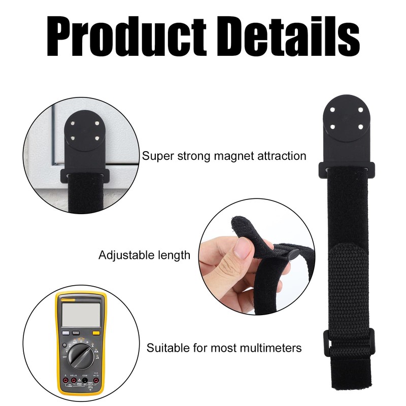 2pcs Magnetic Multimeter Hanger Strap, Multifunctional Hanging Loop Strap Compatible