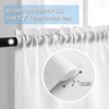 Home Queen White Waffle Bathroom Window Curtains, Water Repellent Rod