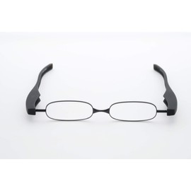 【新色ポッドリーダースマート】クリアカラーでポップな老眼鏡。コンパクトなのに実用的、使う時もスマート (+1.5, ﾏｯﾄﾌﾞﾗｯｸ)