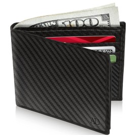 Access Denied Slim Leather Bifold Wallets For Men - Minimalist Mens Wallet RFID Blocking Card Holder With ID Window Gifts For Men