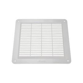 HVAC OV 10 x 10 Inch White Plastic Square Vent Cover - HVAC Air Return Grille - Built-in Protection Screen and Screws Included - Grille Dimensions: 7.9 x 7.9 Inches